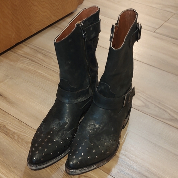 Harley Davidson distressed leather boote - Picture 2 of 7